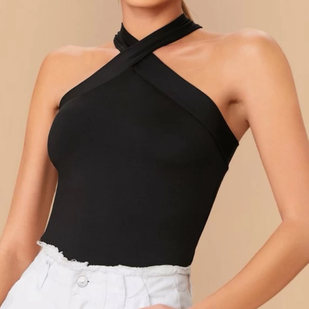 Black halter top